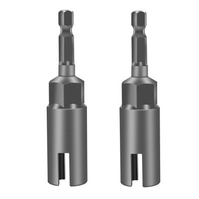 2 Pack Deep Power Wing Nut Driver, Slot Wing Nuts Drill Bit Socket, Wrenches Tools Set for Panel Nuts Screws Eye C Hook Bolt, 1/4 Inch Hex Shank