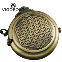 【CW】⊕❃☾  VIGOROSO Mens Archaize Mechanical Hide Carved Steampunk Hand-winding FOB Pocket Watches