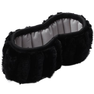 Steering-Wheel Plush Car Steering Wheel Covers Winter Faux Fur Hand Brake and Gear Cover Set Car Interior Accessories Universal