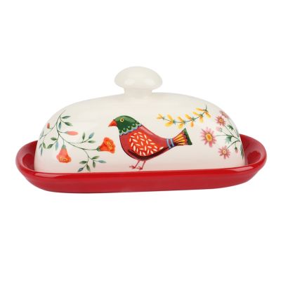 Food Container Butter Plate with Lid Kitchen Tableware Cheese Dish Ceramic Butter Box with Lid Butter Dish Cheese Box