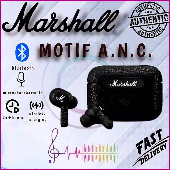 Marshall Motif ANC Noise Cancelling Wireless Earbuds Marshall Motif A.N