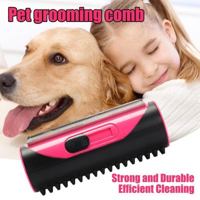 ₪❁ Pet Hair Remover Dog Brush Cat Brush Cleaning Brush Cats Hair Sofa Carpet Cleaner Brush Pet Rolling Comb Smooth Groomer For Dog