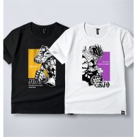 เสื้อยืดผ้าฝ้ายแขนสั้นคอลูกเรือลําลองพิมพ์ลายการ์ตูน JoJos Bizarre Adventure