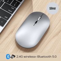 Ergoage High-quality Wireless Bluetooth Ultra-thin Silent Mouse Aluminum Scroll Wheel Rechargeable Battery for Desktop Laptop