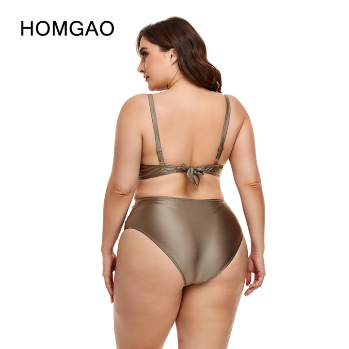 hothomgao-2022ใหม่ผู้หญิงชุดว่ายน้ำขนาดใหญ่สองชิ้นบิกินี่ชุดเซ็กซี่คอวีชุดว่ายน้ำชุดว่ายน้ำ-m-aillot-de-b-ain-f-emme-xl-4xl