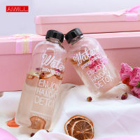 AIWILL 1000ml 600ml Glass Water Bottles Girl Students sports Bottles Creativ Bottle Kettle with Bag