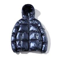 ZZOOI Winter Men Jacket Thick Warm Parka Jackets Silver Bright Glossy Bread Coat Fashion Young Loose Hooded Cotton Jacket Outwear Male