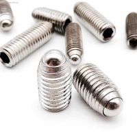 ∈☜ M3 M4 M5 M6 M8 M10 M12 M16 A2-70 304 Stainless steel Hex Hexagon Socket Allen Spring Ball Plunger Grub Point Set Screw Bolt