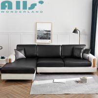 ผ้าคลุม โซฟา หนังหุ้มโซฟา สีทึบผ้าคลุมโซฟา Sofa Cover Back Cover Leather Solid Color Sofa Seat Cover High Quality Waterproof Oil-proof Sofacover 1 2 3 4 seater