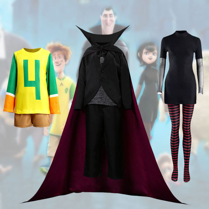 Hotel Transylvania 4 Cosplay Dracula Black Cape Johnny Mavis Cos