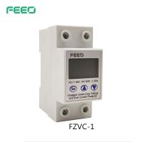 Feeo 1-63a 140-300V มากกว่าแรงดันไฟฟ้าและภายใต้แรงดันไฟฟ้ารีเลย์ป้องกันเครื่องปกป้องป้องกันอุปกรณ์พร้อมโวลต์มิเตอร์