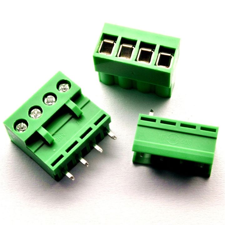 10pcslot Yt2099b 2edg Pitch 508 Mm Plug Terminal Pcb Terminal Wiring Plug Straight Pinbent 2178