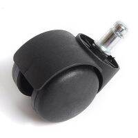 1 Pcs 2 Inch Stem Universal Mute Black Caster Nylon Wheel Executive Chair Office Chair Swivel Rollers 360 Degree Furnitu TB