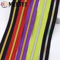 Meetee 2/5/10eters 5# Colored Nylon Zipper Coil Code Decoration Zip for Luggage Garment Purse Bags DIY Home Sewing Accessories Door Hardware Locks Fab