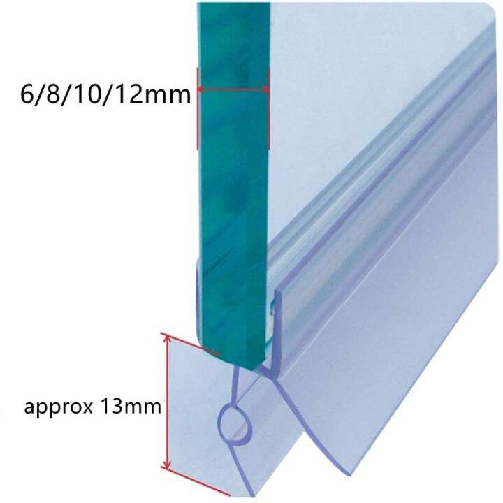 6/8/10/12Mm Shower Screen Seal Strip Door Bottom Weather Stripping Seal