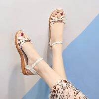 ☾ cri237 2021 Summer Fashion Beef Tendon Sole Sandals Girls Flat Soft Anti-Slip Pregnant Women Mother