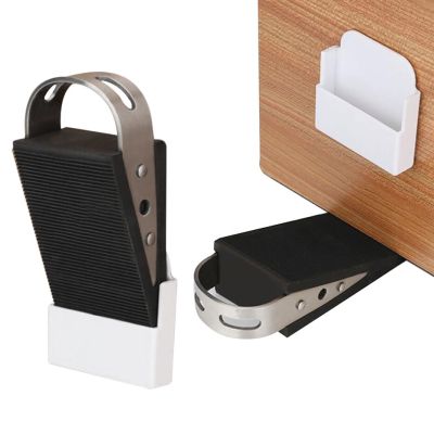 Door Stopper Heavy Duty Rubber Door Wedge Stopper Door Jam Catcher Block Guard to Protect the Wall Floor with Storage Case Decorative Door Stops