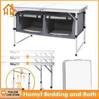 Homyl โต๊ะพับอลูมิเนียมอะลูมินัมอัลลอยโต๊ะปิกนิกสำหรับสวนหลังบ้านชายหาด