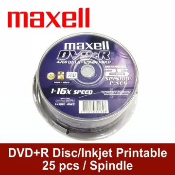 Verbatim DVD-R Discs 25 Spindle Pack, Bulk Pack 25 x DVD-R Blank Discs with  AZO Protection Against UV, 16x Speed, 4.7 GB