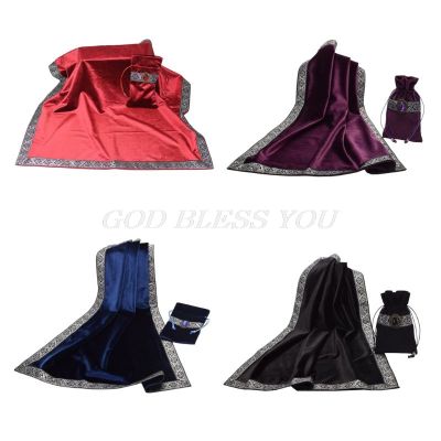 Tarot Tablecloth with Cards Bag Velvet Altar Tarot Cloth Board Game Card Pad Drop Shipping