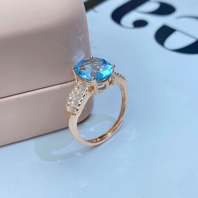 [COD] แหวน Topzite ธรรมชาติแบบร้อนสำหรับผู้หญิงแหวนหรูหราเบาๆแฟชั่นบรรยากาศ s925 เงินเครื่องประดับเพชรพลอย