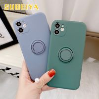 (Phone case)หรูหรากันกระแทกกรณีซิลิโคนเหลวนุ่มสำหรับ iPhone 13 12 11 Pro Max มินิ XS X XR 7 8 6วินาทีบวก SE 2020ยืนผู้ถือแหวนปกเคสและซองมือถือ