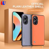 เคสไฮบริดสำหรับ Realme 10 Pro + 5G เคสหนังผิวธรรมดาสำหรับ Realme 10 Pro Plus ฝาครอบเคสโทรศัพท์มือถือขอบซิลิโคนปกป้องกล้องบน Realme 10 10Pro 10Pro Realmy + 5G