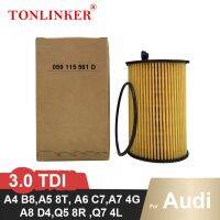 จุด “Tonlinker ตัวกรองน้ำมัน059115561D สำหรับ Audi A4 B8 A5 8T A6 C7 A7 4G A8 D4 Q5 8R Q7 3.0TDI Quattro โมเดลดีเซลอุปกรณ์เสริมรถยนต์