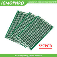 10ชิ้นสองด้านต้นแบบ5*7เซนติเมตร PCB Diy สากลแผงวงจรพิมพ์5x7cm