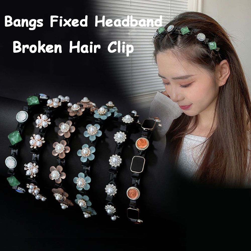 Double Bangs Hairpin Hairband Salon Hair Decoration Clips Hairband for Women