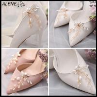 ALENE เข็มกลัดเจ้าสาว Aksesoris Sepatu 1คู่คลิปตกแต่งแวววาวสำหรับตกแต่งรองเท้ารองเท้าคลิปเครื่องประดับหัวเข็มขัด