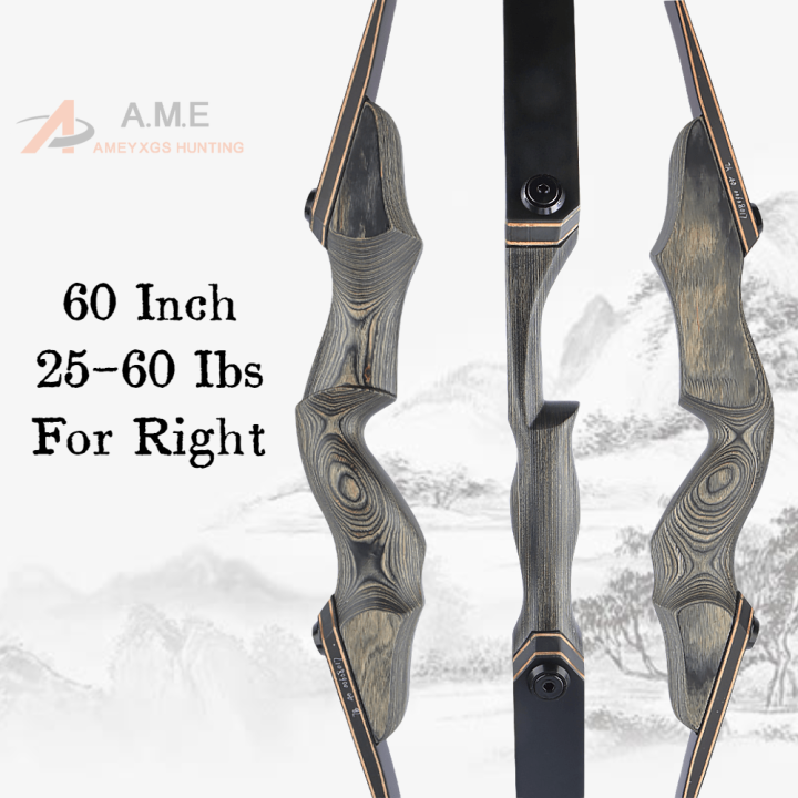 2560 Ibs 60 Inch Takedown Recurve Bow Target Practice for Right Hand
