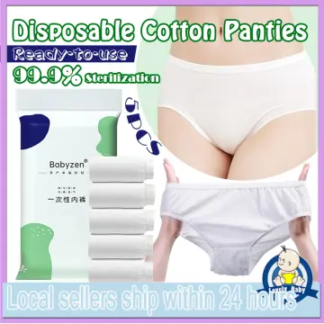 Disposable Underwear Women Disposable Underwear Pregnant Women Disposable  Underwear Cotton Disposable Underwear Disposable Panties Briefs 4pcs
