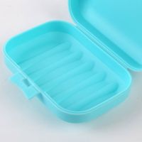 Portable Travel Soap Box Drain Box Waterproof Soap Case Sealed Soap Box Candy Color Soap Organizer for Bathroom Home Hotel