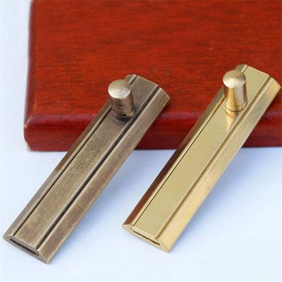 Top Selling Brass Doors Slide Latch Lock Bolt Latch Barrel Home Gate Safety Hardware Screws 4 Size 2.5 Inch Gold Color Door Hardware Locks Metal film