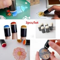 3pcs/Lot Finger Sponge Daubers for Stenciling Foam Inking Tools Chalk Paper Craft Project Finger Painting Daubers for Scrapbook Adhesives Tape