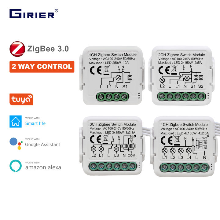 girier-tuya-zigbee-3-0โมดูลสวิตช์ไฟ-smart-diy-breaker-1-2-3-4-gang-รองรับการควบคุม2ทาง-ทำงานร่วมกับ-alexa-home