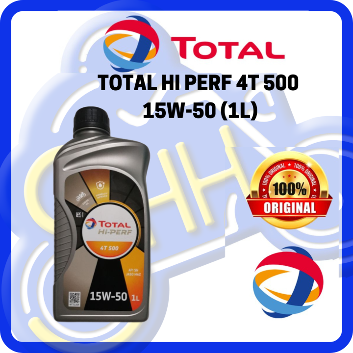 TOTAL 4T 500 HI PERF ENGINE OIL 15W 50 TOTAL 4T SPECIAL ELF ENGINE OIL TWIN TECH 20W60 MINYAK