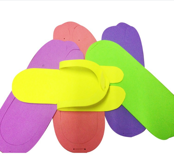 12pairs/pack Soft Nail Disposable Slippers Flip Flop Foam Pedicure Foot