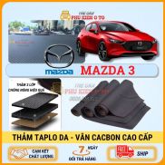 Thảm taplo Mazda 3 2014 - 2022 da Cacbon 3 lớp cao cấp