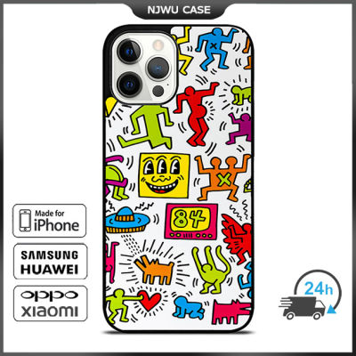 Keith Haring 7 Phone Case for iPhone 14 Pro Max / iPhone 13 Pro Max / iPhone 12 Pro Max / XS Max / Samsung Galaxy Note 10 Plus / S22 Ultra / S21 Plus Anti-fall Protective Case Cover