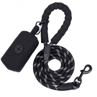 Leash Set Reflective Nylon Traction Rope Outdoor Portable Poop Bag Set Small and Medium Leash Personalised