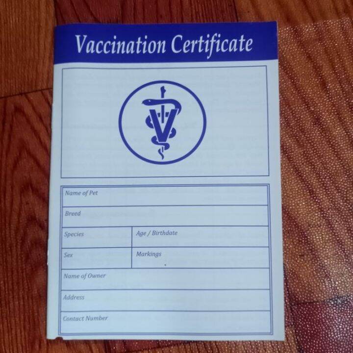 Vet Card Booklet 6 pages Shots Record Lazada PH