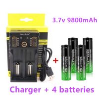 2020 New18650 B-atteryHigh Quality 9800m-Ah 3.7V 18650 Li ion batteries Rechargeable B-atteryFor Flashlight Torch  Charger