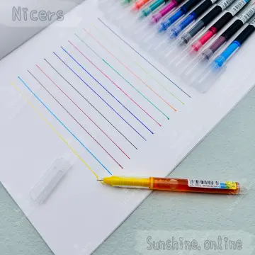 12colors Notepad Color Gel Pens,Ball Point Pens Fine Point 0.5mm For Office  School