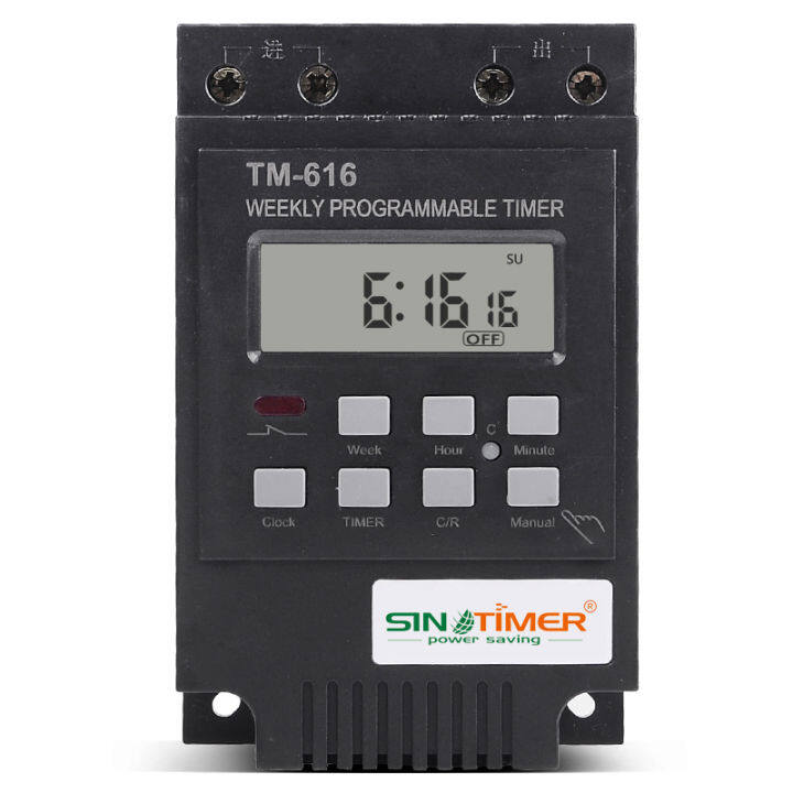 sinotimer-สวิตช์ควบคุม30amp-dc-12v-ตั้งเวลา17on-ปิดได้7วันตั้งเวลาได้24hrs-ดิจิตอล