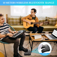 【คลังสินค้าพร้อม】Bluetooth Page Turner Pedal, Wireless Page Turner Pedal Rechargeable Sheet Music Reading Controller สำหรับแท็บเล็ต,สีดำ