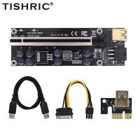 【Cod】 Green Street TISHRIC VER009S Plus PCIE-16X Riser SATA X1 X16 15Pin Extender อะแดปเตอร์ USB 3.0สำหรับ Mining