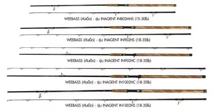 คันเบ็ด-weebass-รุ่น-inagent-คันหน้าดิน-ตันตกหน้าดิน-action-heavy-15-30-18-35-lb-ด้ามก๊อกปัดเชฟ-เคลือบด้ามมาอย่างสวยงาม