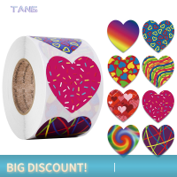 ?【Lowest price】TANG 500PCS/ROLL Love LABEL สติกเกอร์รูปหัวใจ scrapbooking กาวสติกเกอร์วันวาเลนไทน์ตกแต่งงานแต่งงานเครื่องเขียนสติกเกอร์บรรจุภัณฑ์ซีลสติกเกอร์